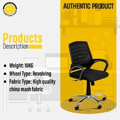 Picture of Furniture Finds FF-EC-03ss Smart Office Executive Chair (best Back Support Chair ) Dim-Mesh (Black)