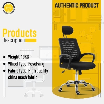 Picture of Furniture Finds FF-EC-06ss Executive chair with headrest (Goal Mesh)