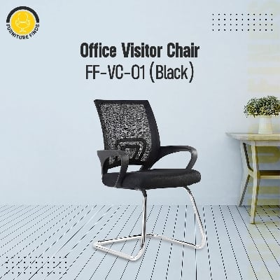 Picture of Furniture Finds Office visitor Chair FF-VC-01 Black (Chaina Mesh)