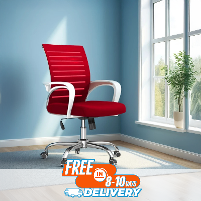 Picture of Furniture Finds FF-EC-02ss Executive Chair White&Red
