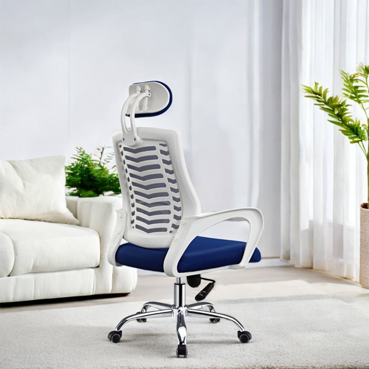 Picture of Furniture Finds FF-EC-07SS (Black&White) Smart Office Executive Chair (V-Mesh)
