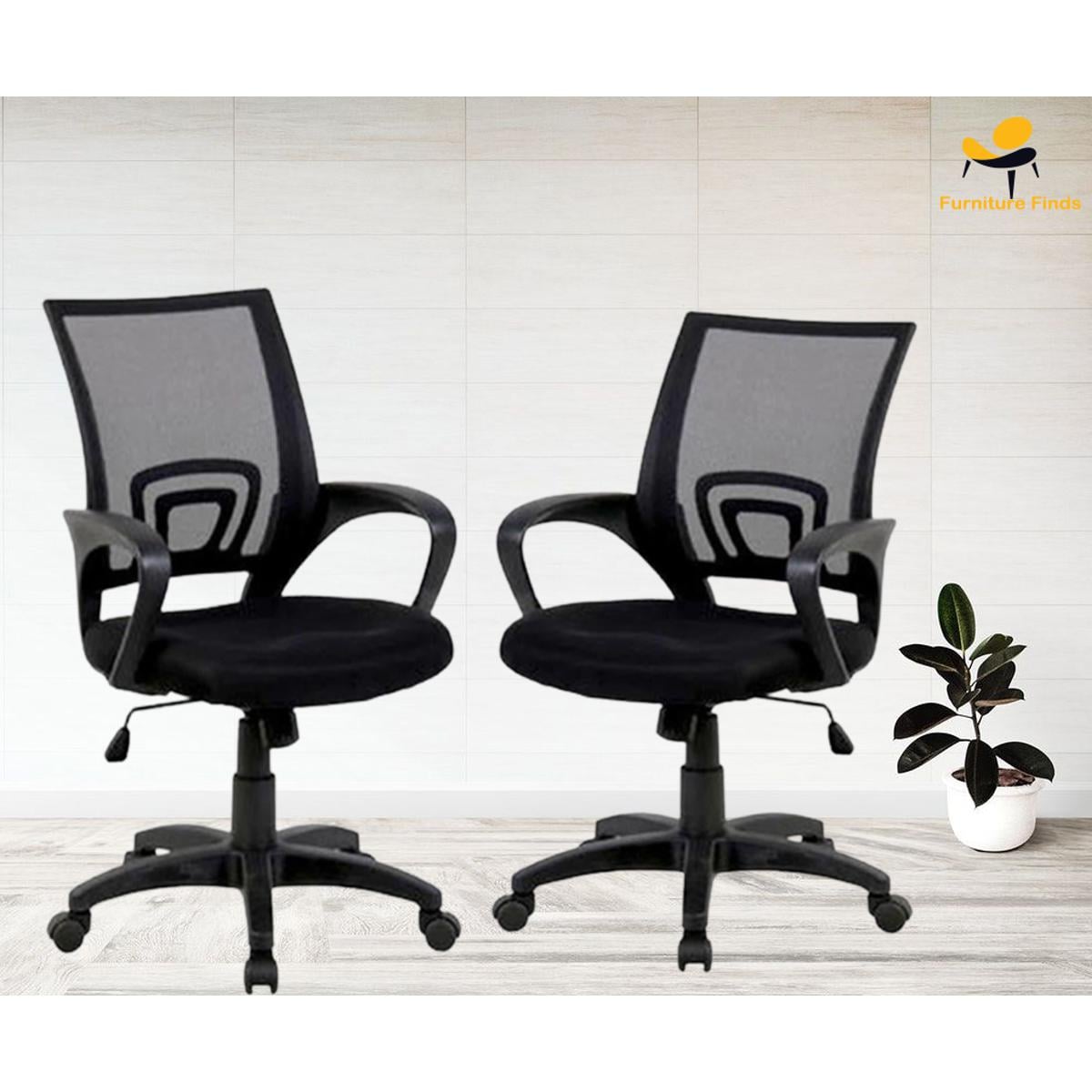 Picture of Furniture Finds FF-Ec-01p (2pcs) Black Smart office executive Chair