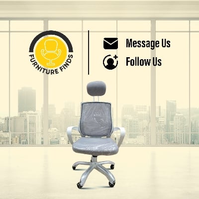 Picture of Furniture Finds FF-ec-07ss (Full White) smart Office Executive Chair with Headrest (V-Mesh) (White)