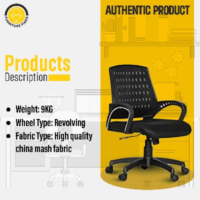 Picture of Furniture Finds FF-EC-03p Smart Office Executive Chair (Best Back Support Chair ) Dim-Mesh (Black)