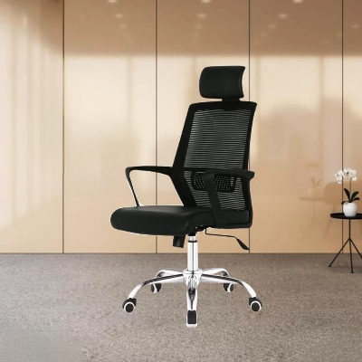 Picture of Furniture Finds Smart Office Executive Chair with Headrest FF-EC-15ss Black Colour (38 Model)