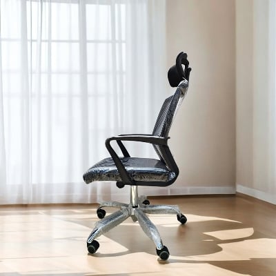 Picture of Furniture Finds Smart Office Executive Chair with Headrest FF-EC-15ss Black Colour (38 Model)