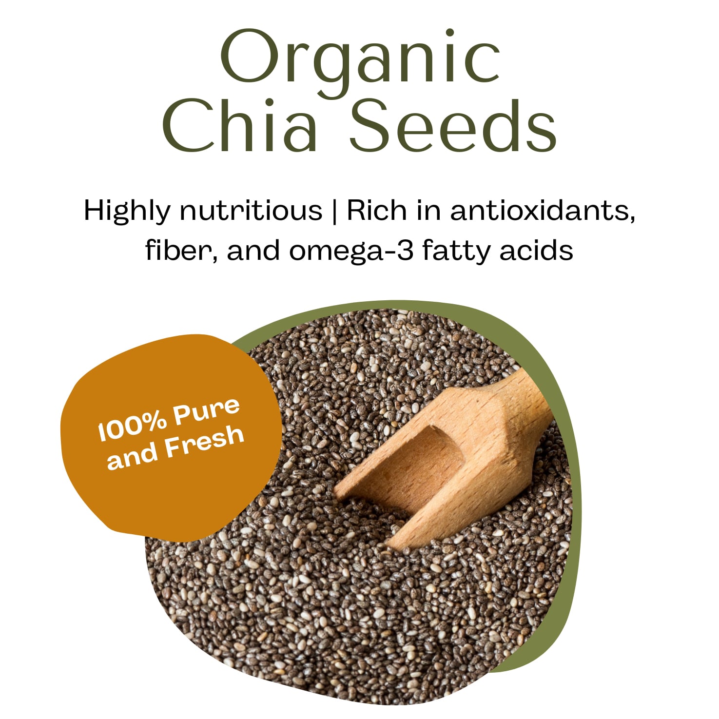 Picture of Premium Organic Chia Seeds - 500gm | High in Omega-3, Fiber & Antioxidants, Ideal for Weight Management