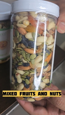 Picture of Premium Mixed Nuts and Fruits Snack Jar - 500gm | Healthy Snack