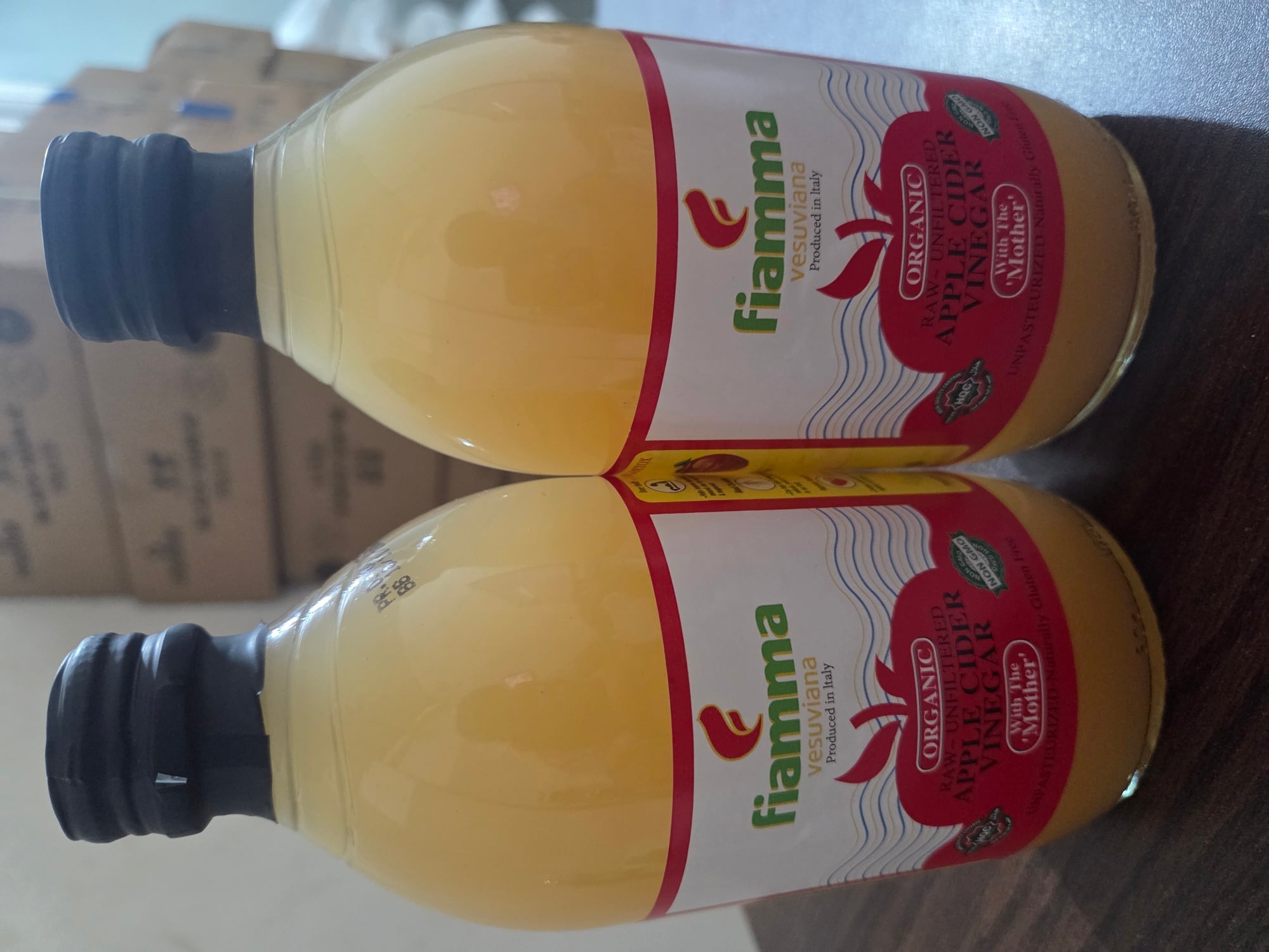 Picture of Organic Raw Apple cider vinegar with the mother fiamma (Italy) - 500ml