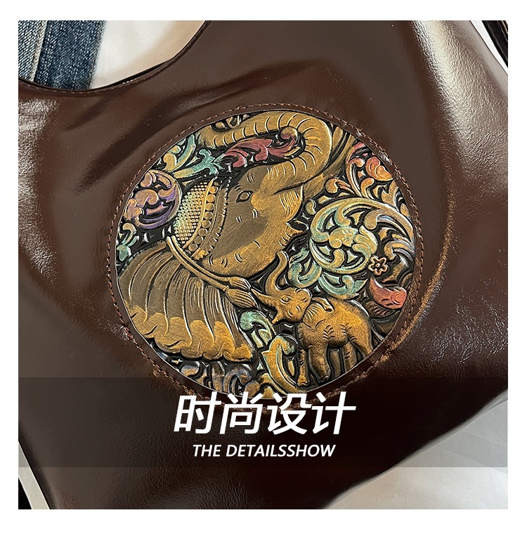 Picture of New Style Large-Capacity Shoulder Bag - brown