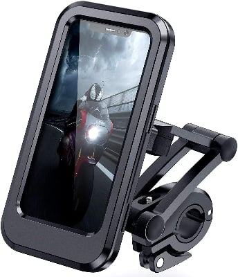 Picture of Outdoor Sport Motorcycle Cycling Waterproof Phone Case Holder Stand (Black)