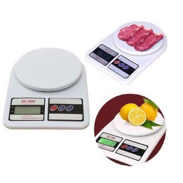 Picture of 10KG Generic small kitchen scale Digital weight Kitchen Electronic Scales Food mini measuring 10kg / 1g for Kitchen weight tools Free AA BATTERY TIMBANG DIGITAL 5 (White)