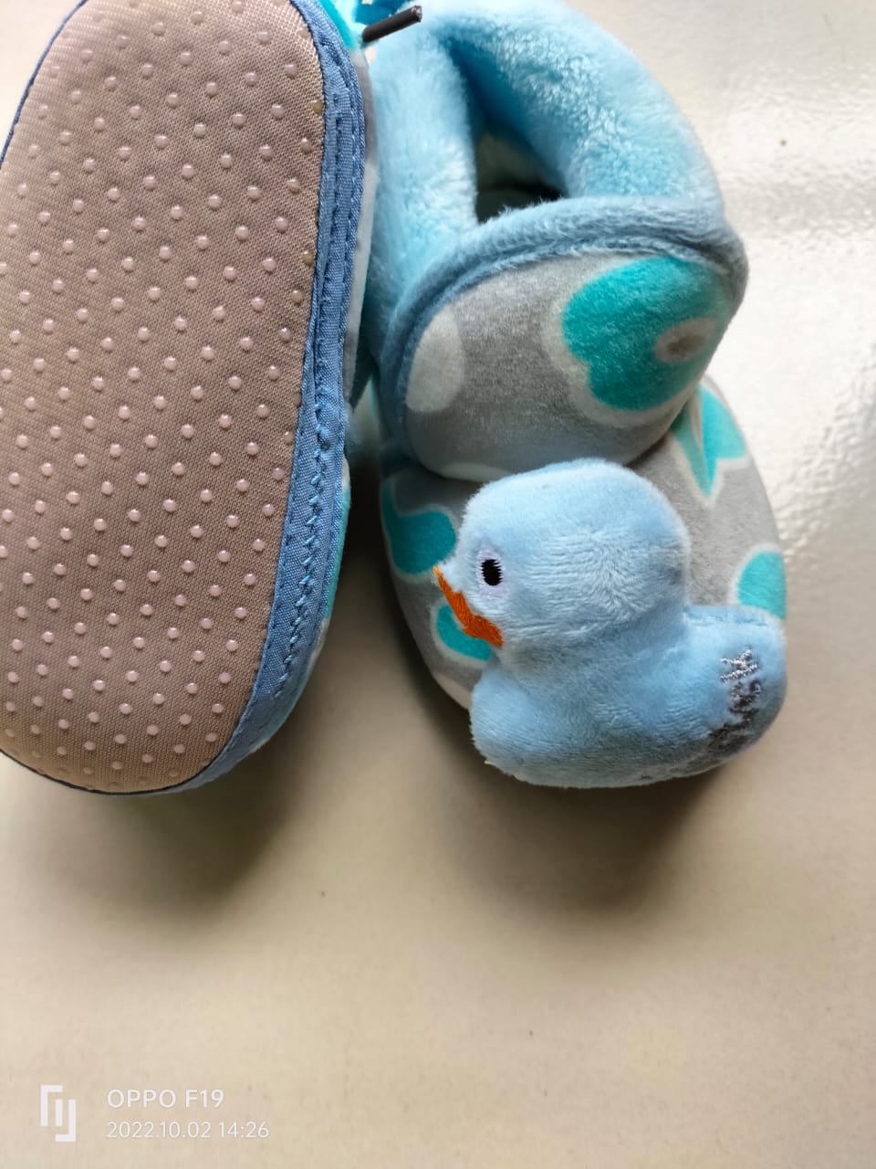 Picture of Baby Shoes Winter Velvet Warm Soft Infant Toddler Flats Newborn Walks Lacing Shoes Flats,Soft Sole Crib Shoes, Anti-slip Prewalker Solid Color Shoes (Light blue,6-12 months)