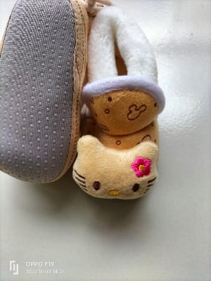 Picture of Baby Shoes Winter Velvet Warm Soft Infant Toddler Flats Newborn Walks Lacing Shoes Flats,Soft Sole Crib Shoes, Anti-slip Prewalker Solid Color Shoes (Brown,6-12 months)