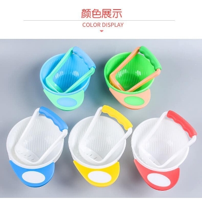 Picture of Handmade Baby Food Mixing, Grinding Bowl Set-Multicolor (Color As Per Stock) (Multicolor)