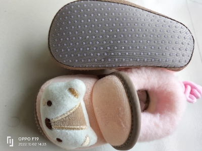 Picture of Baby Shoes Winter Velvet Warm Soft Infant Toddler Flats Newborn Walks Lacing Shoes Flats,Soft Sole Crib Shoes, Anti-slip Prewalker Solid Color Shoes (Light pink,6-12 months)