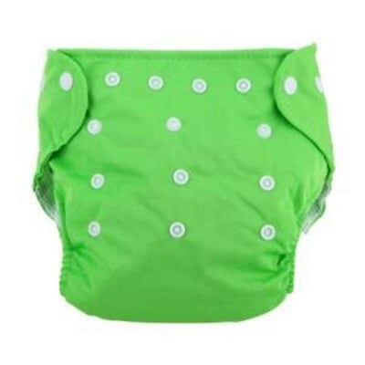 Picture of Washable Reusable Baby Cloth Daiper - Color Green ( Weight 3 kg to 15 kg) ( with 1 pad ) (Green,Not Specified)