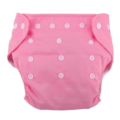 Picture of Washable Reusable Baby Clothes Diapers - (3kg to 15kg) - (1 Pieces With Diapers, 1 Diaper Nappies) - china (Pink,Not Specified)