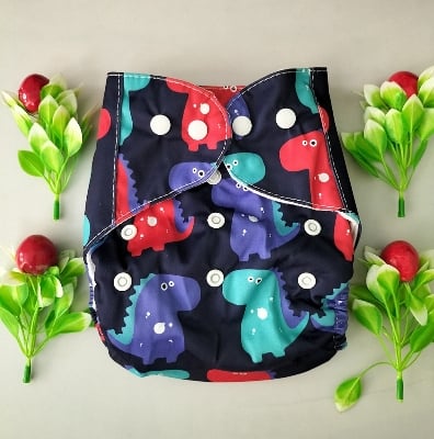 Picture of Adjustable Washable Baby CLOTH Diaper ( With 1 pad 3 LAYER ) -up to 15kg) (Multicolor,Not Specified)