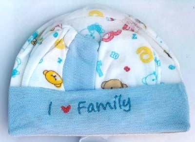 Picture of New Born Baby ( high quality  Mitten set for babies ) Size:0-6month3 in1 set -1pac (Multicolor,0 - 6 months)