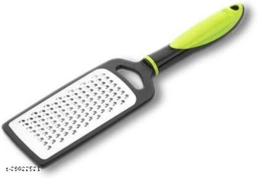 Picture of Lemon Zester & Cheese Grater - Cheese, Lemon, Ginger, Garlic, Vegetables, Fruits - Stainless Steel Protective Cover, Dishwasher Safe -27" cm Flat (Green) (Multicolor)