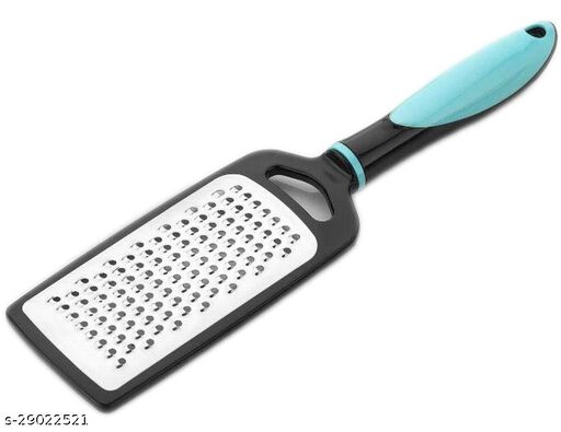 Picture of Lemon Zester & Cheese Grater - Cheese, Lemon, Ginger, Garlic, Vegetables, Fruits - Stainless Steel Protective Cover, Dishwasher Safe -27" cm Flat (Green) (Multicolor)