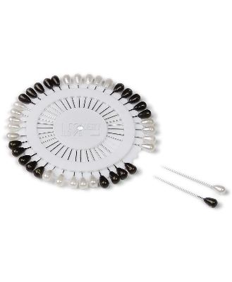 Picture of Black and White Hijab Pin/Brooches for Women 40 Pieces (Multicolor)