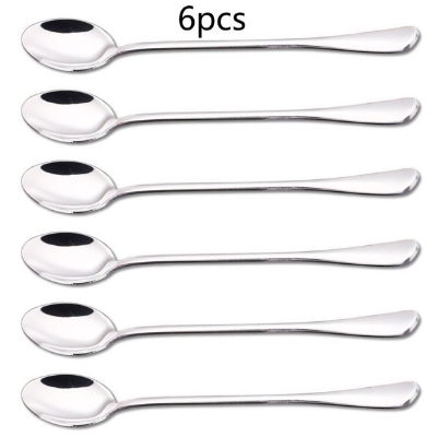 Picture of Stainless Steel Long Tea Spoon 7.5 inch (6 Pis Set) (Silver)