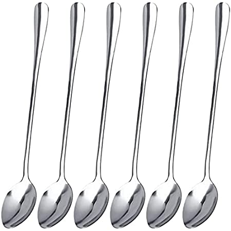 Picture of Stainless Steel Long Tea Spoon 7.5 inch (6 Pis Set) (Silver)