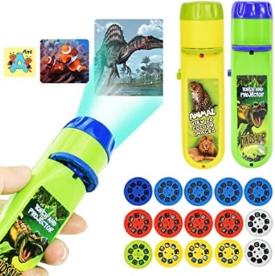 Picture of Kids Rotatable Cartoon & Animal Style LED Projector Baby Sleep Light (Multicolor)