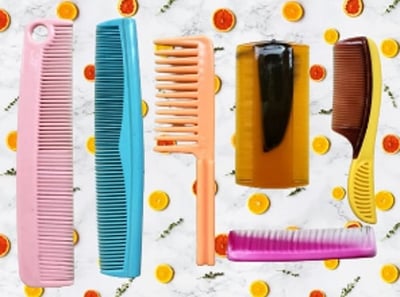 Picture of 6 Pis Hair Combo Set / All Size Hair Comb / Stylish Plastic Chiruni / Chironi / Plastic Hair Comb / Chiruni (Multi Colour) (Multicolor,Hair)