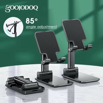Picture of T1 Universal Ergonomic Collapsible Adjustable Desktop Tablet Mobile Phone Holder Foldable Extend Cell Phone Support Desk Mount Table Stand Smart Phone Bracket (Multicolor)