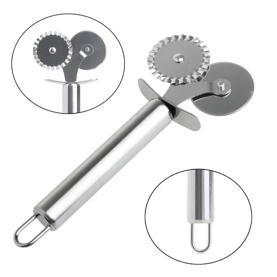 Picture of Stainless Steel Pizza Cutter (2 Roller)