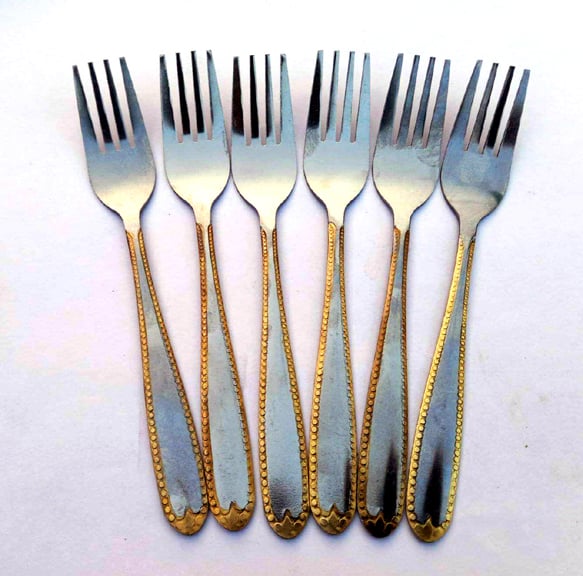 Picture of Stainless Steel Tea Spoon 6pcs (length 6 inches) (Silver Fork Spoon)