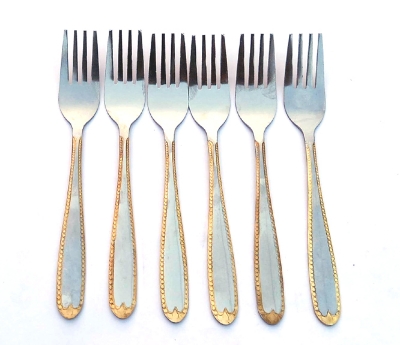 Picture of Stainless Steel Tea Spoon 6pcs (length 6 inches) (Silver Fork Spoon)