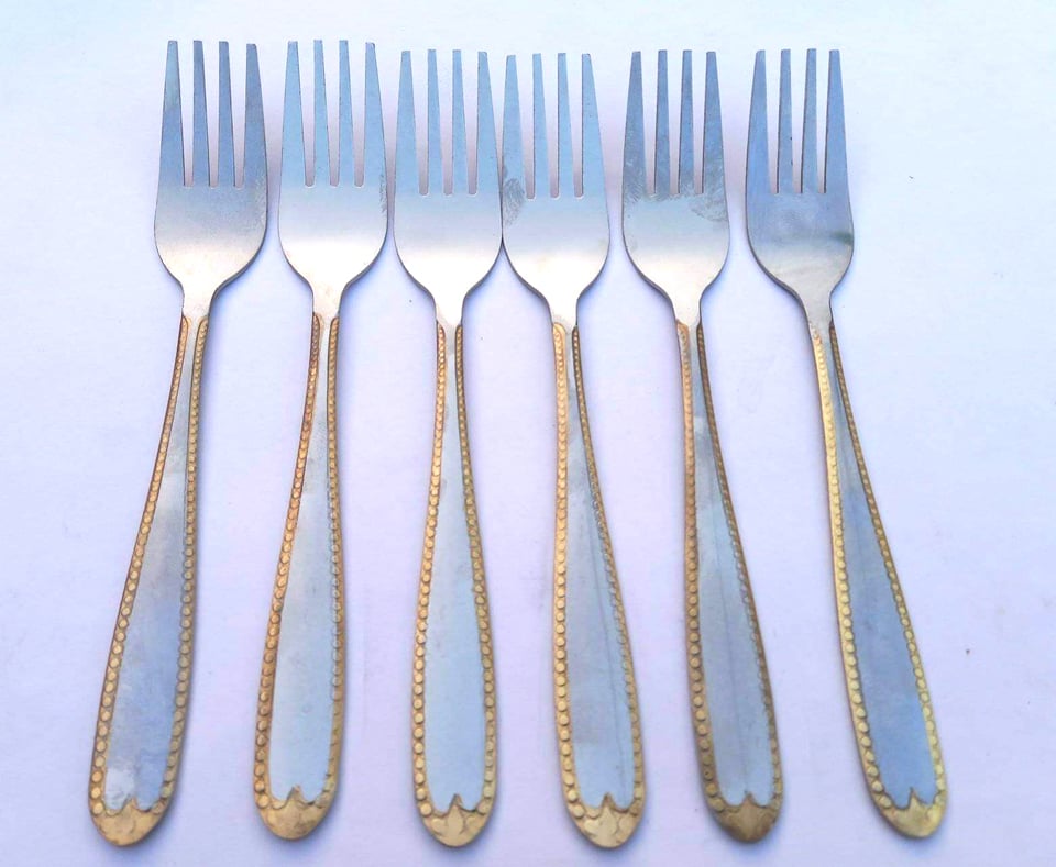 Picture of Stainless Steel Tea Spoon 6pcs (length 6 inches) (Silver Fork Spoon)