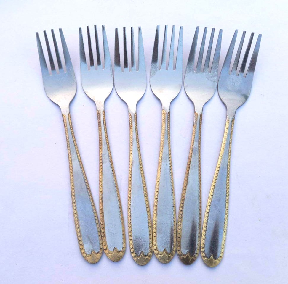 Picture of Stainless Steel Tea Spoon 6pcs (length 6 inches) (Silver Fork Spoon)