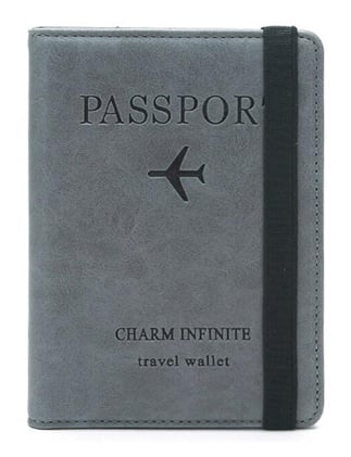 Picture of Multi-Functional PU Leather Card Holder Travel Passport Cover Case (Light Ash)