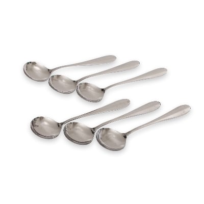Picture of NOVA Stainless Steel Round Soup Spoon set of 6 Pcs, 6.60 inch Long (Silver)