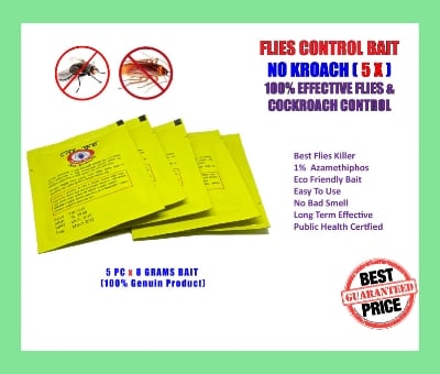 Picture of No Kroach Cockroach Powder Bait Special Insecticide Bug Beetle Telapokar Insect Reject - 5 packet (5 pcs)