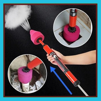 Picture of High Pressure Air Drain Clog Remover Plumbing Tool, High Pressure Toilet Unblock One Shot, Toilet Plunger Kitchen Sink Sewer Dredge Tool, High Pressure Toilet Unblock a Shot-Cyclone 