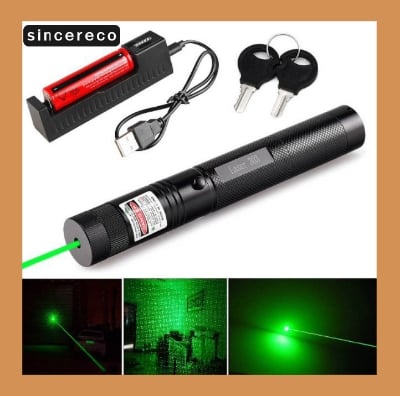 Picture of Green Laser Pointer Rechargeable Laser Pointer Laser Light Adjustable Focus Laser Light Professional Laser Light (Multicolor)