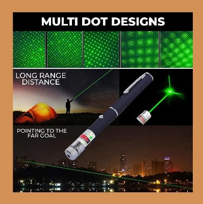 Picture of Green Laser Pointer Rechargeable Laser Pointer Laser Light Adjustable Focus Laser Light Professional Laser Light (Multicolor)
