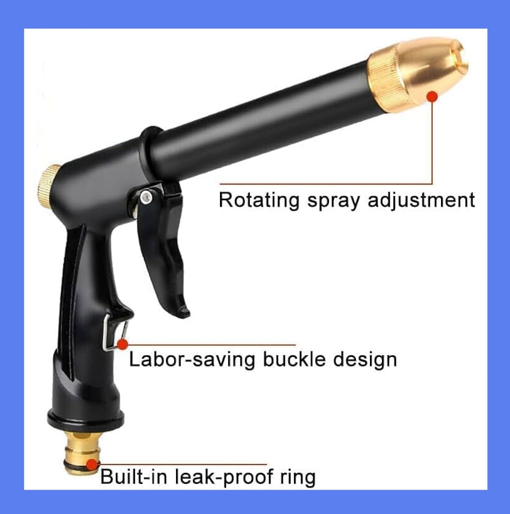 Picture of Adjustable High Pressure Washer Gun Patterns Car Wash Machine Garden Watering Hose Nozzle Sprinkler Universal Car Washing Kit (Black)