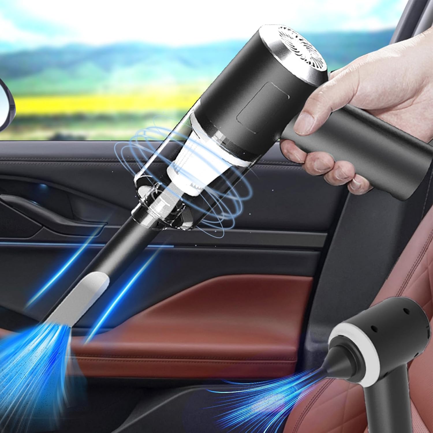 Picture of Wireless Car Vacuum Cleaner 6000Pa Cordless Handheld Auto Vacuum High-power Vacuum Cleaner For Home Office Car 