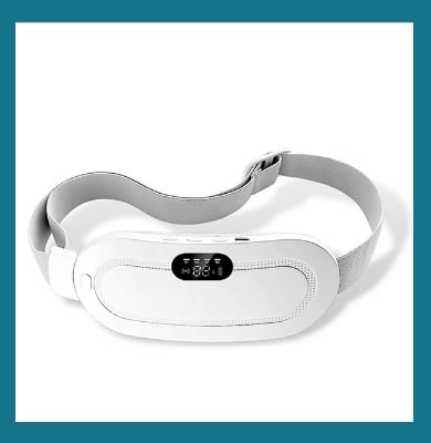 Picture of Heating pad for Period Cramps & Vibration sliming Massage belt (White)