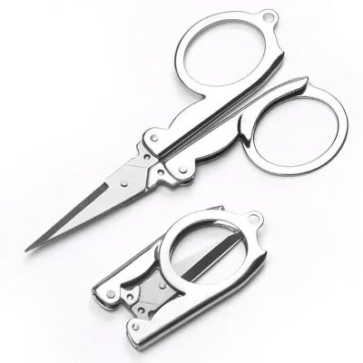 Picture of Travel Folding Scissor Stainless Steel Multi Purpose Pocket Foldable Pair of Sissor (Silver)