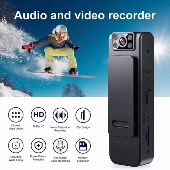 Picture of L8 Mini Clip Body Camera HD 1080P Night Vision (Black)