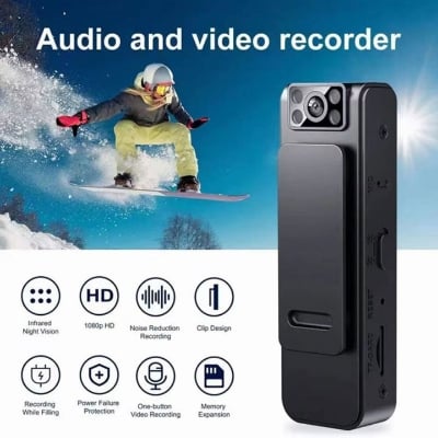 Picture of L8 Mini Clip Body Camera HD 1080P Night Vision (Black)