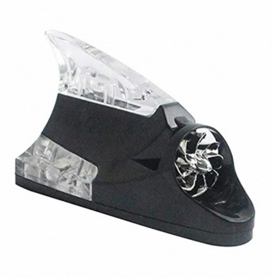 Picture of Car Wind VIP Signal Light Fin Shark Light - Wind Power LED Flashing Lamp,Shark Fin Shaped Safety Light for Motorcycles, Bicycles, Trucks Ruftup (Black)